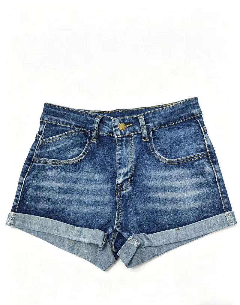 Embroidered Butterfly Heart Denim Shorts GQLF 6969