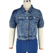 Fashion Short Sleeve Denim Jacket GDAM 218738