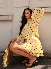 Halterneck Polka Dot Mini Dress GSRX 988
