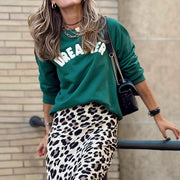 Leopard Print Half Body Skirt GSNU 8091