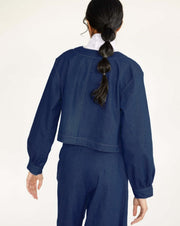 Long Sleeve Tie Up Loose Denim Coats GYAN 703