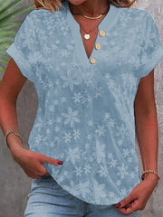 Casual Short Sleeve Blouses GSZE ST24046