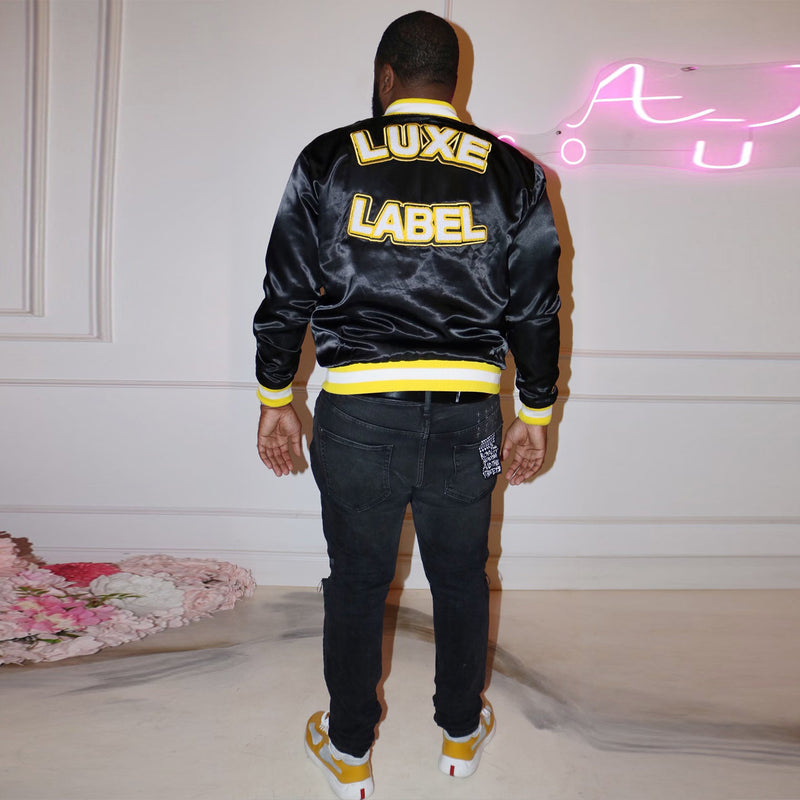Embroidered Print Baseball Jacket With Lining YNSF 8010