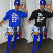 Fashion Casual Solid Color Letter Printed Sweatshirt BN 9255