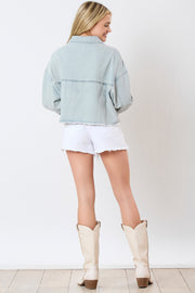 Long Sleeve Print Denim Jacket GMYT 309