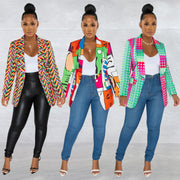 Casual Printed Full Sleeve Blazer Coat BY 6025