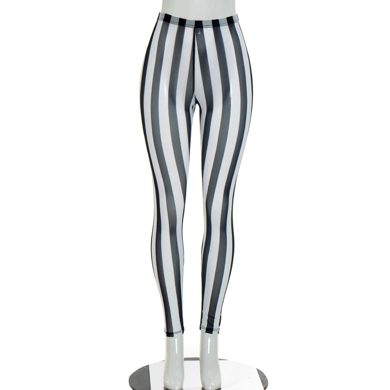 Stripe Print Mesh Casual Pants MXBF J26PT278