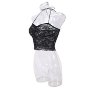 See Through Lace Up Backless Small Camisole Top GNZD 51478THD