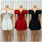 Deep V Neck Backless Floral Mini Dress GADE 9560