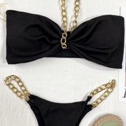 Sexy Chain Swimsuit Two Piece Set CSYZ B289W