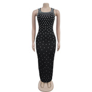 Hot Diamond U Neck Sleeveless Bodycon Dress BY 7117