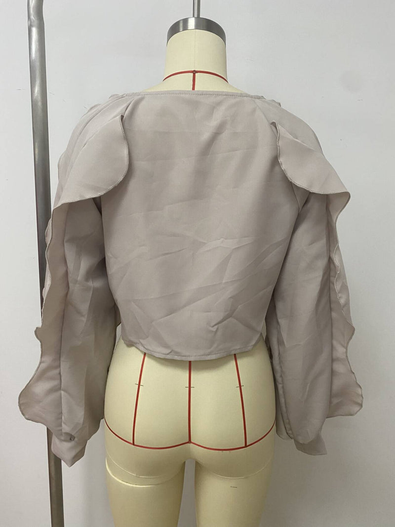 Irregular Ruffles Lantern Sleeves Coats LSD 2856