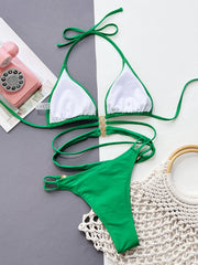Bikini Solid Sexy Swimsuit 2 Piece Set CSYZ C903RY