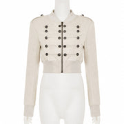 Suede Double breasted Short Coats GPKJ MR51036