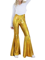 Hot Stamping Snakeskin Print Flared Pants GFMA 25069