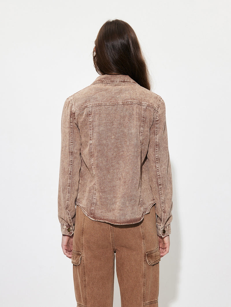 Plus Size Loose Long Sleeve Denim Coats GYXN YT199