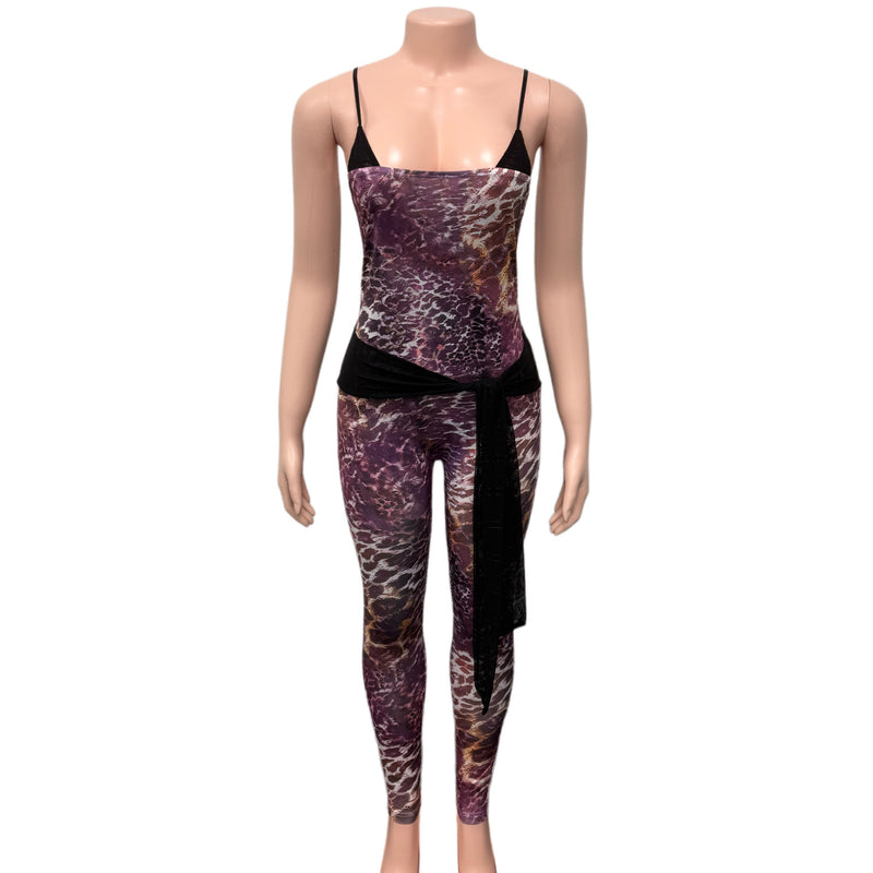 Leopard Print SlingTight Faux Two