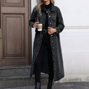Long Sleeve Loose Denim Long Coats GYXN 20807