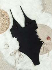 Contrast Color Bandage One Piece Swimsuit GCAY Y111