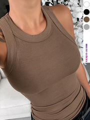 Solid Color Sleeveless Tank Tops ZDF 31702