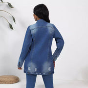 Washed Fashion Ripped Denim Jacket GKNF TSC 814