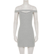 One Shoulder Hollow Out Mini Dress GPKJ MR49873