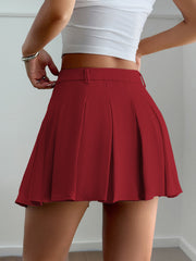 Solid Color Pleated Half Body Skirt GZYU D2520009