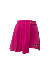 Solid Color Button Shorts Culottes LSD 9144