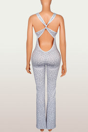 Leopard Print Sleeveless Sport Jumpsuit YWXS K26L2425