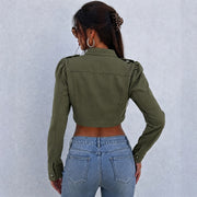 Long Sleeve Short Denim Coat GPKJ MR51595
