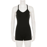 Solid Color Tie Up Sport Romper GPKJ MR49259