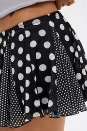 Polka Dots Print Yoga Sport Skirt QMZF 18021