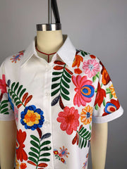 Print Short Sleeve Shirt GCNE 75559