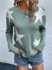 Star Patterned Pullover Sweater GZYF 1061