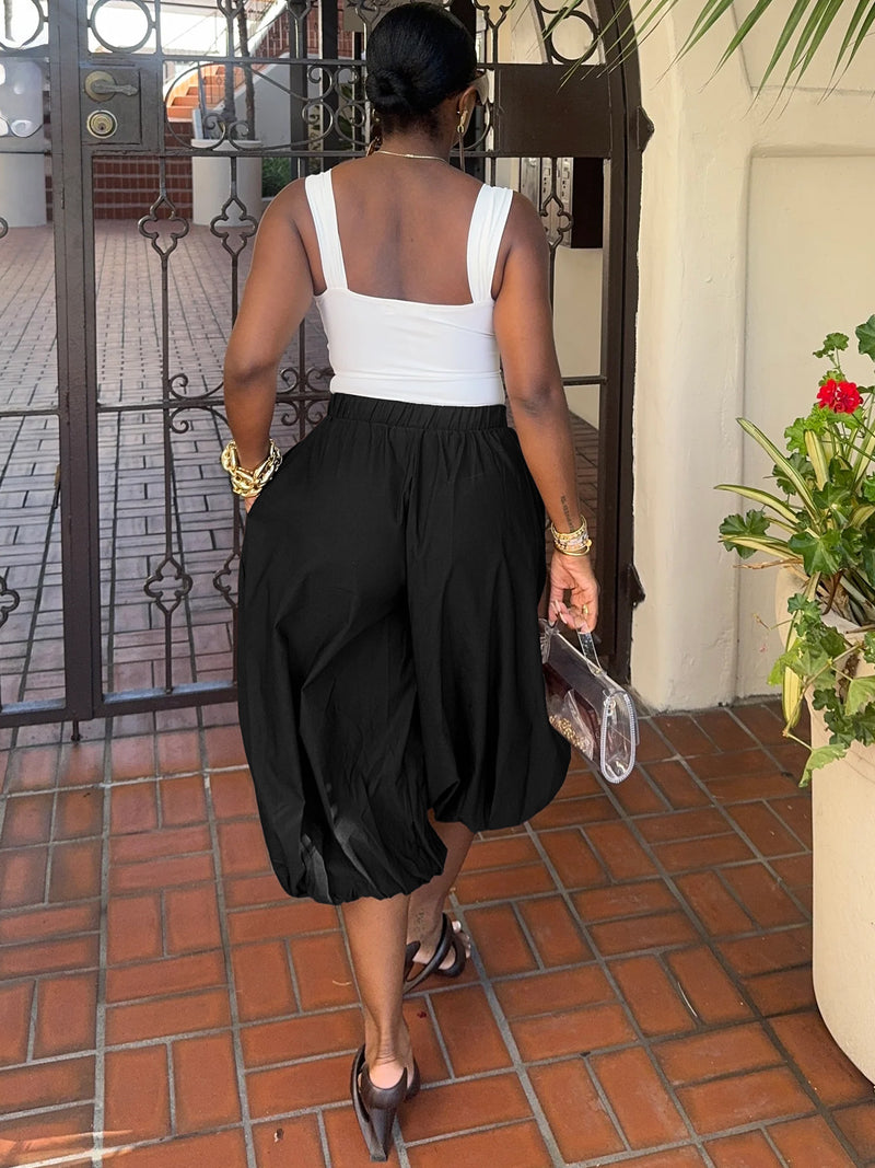 Solid Color Loose Lantern Pant CH 26038
