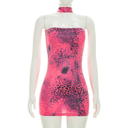 Leopard Print Tube Top Dress GSZM D26DS171