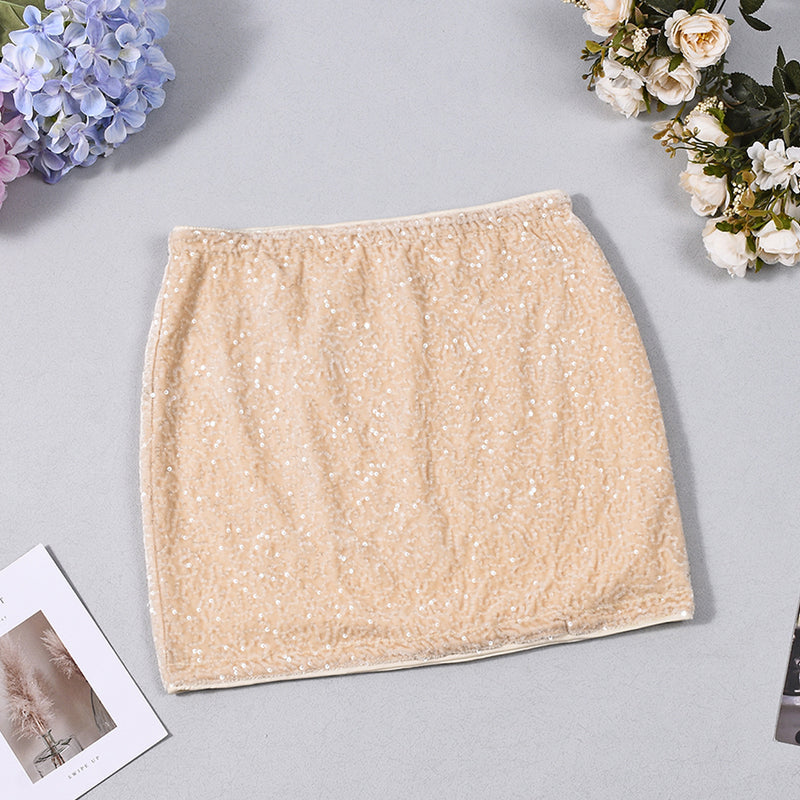 Sequin Slim MIni Skirts GFRT 60390DBZ