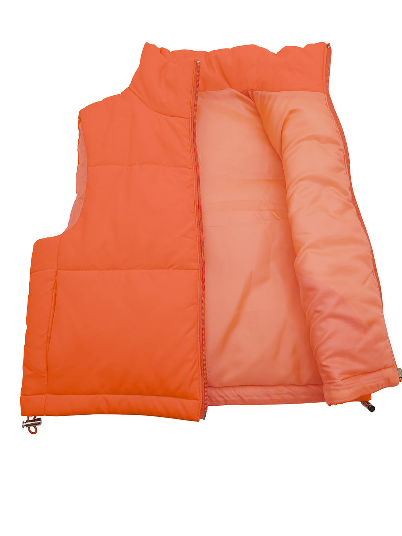 Print Sleeveless Zipper Warm Vest Jackets YH 9007