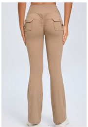 Solid Color Sport Micro Flare Pants GQSA S0031