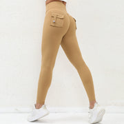 Solid Color High Waist Tight Sport Pants GQSA 8020