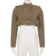 Double Breasted Waistband Jackets GPKJ MR49925