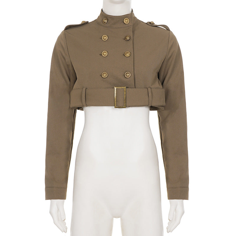 Double Breasted Waistband Jackets GPKJ MR49925
