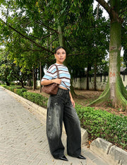 Plus Size Gradient Washed Loose Jeans GYLN 0804