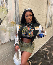 Thickened Embroidered Color Block Baseball Jacket CM 001