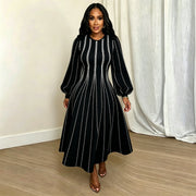 Long Sleeve Print Maxi Dress GQLK 6681