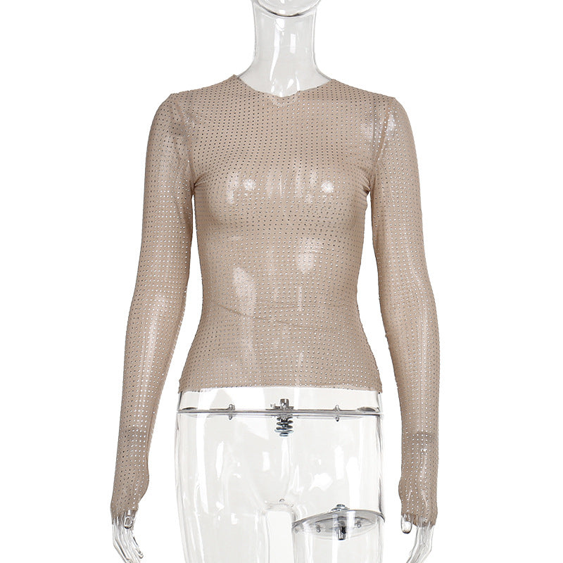 Solid Color Long Sleeve T Shirt SUM YY23649SK