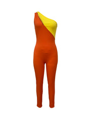 Hollow Out Single Shoulder Sport Jumpsuit LSD 2643