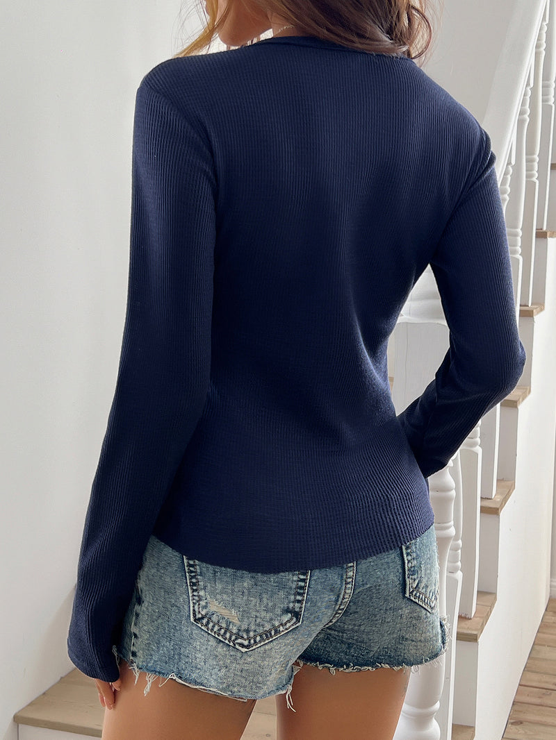 Solid Color Long Sleeve T Shirt GZYU D2522012