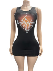 Print Sleeveless Mini Dress GFCF 1482