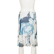 Retro Print Mid Skirt GPKJ MR49298